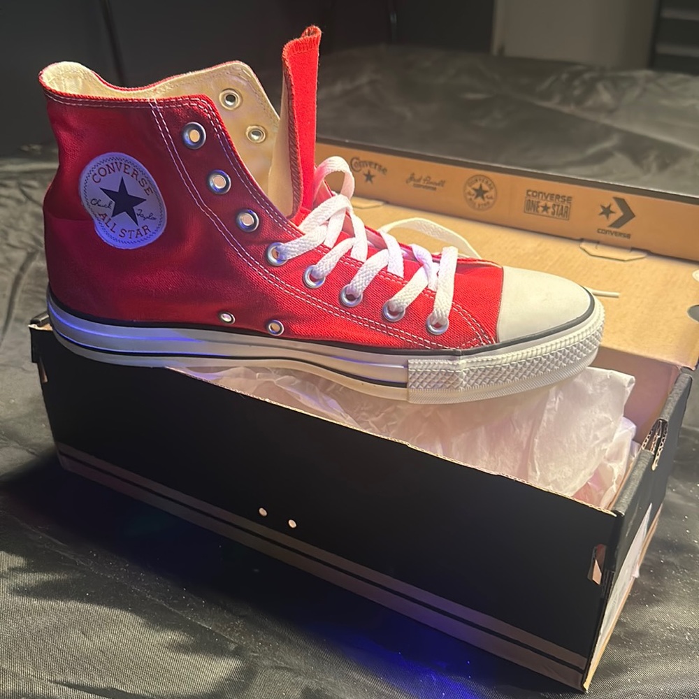 Converse red high top